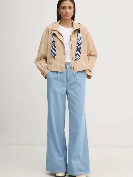 Gaudi kurtka przejściowa oversize beżowy