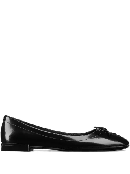 Балеринки Jimmy Choo с панделка с връзки с дантела черно