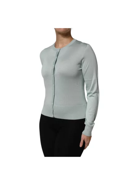 Jedwabny sweter Dolce And Gabbana zielony