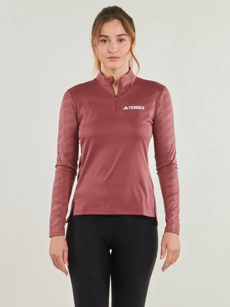 Tricou mânecă lungă Adidas bordo