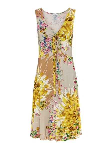 LASCANA Rochie Georgia nisipiu / auriu / verde / roz galben