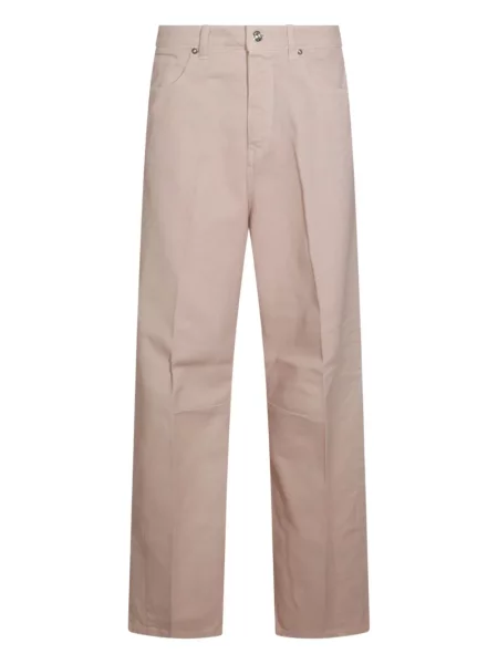 Proste jeansy Nine In The Morning z wysoką talią różowe