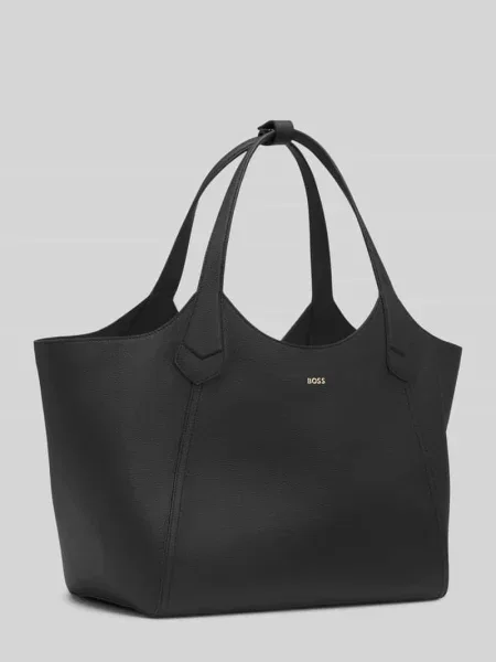 BOSS torebka skórzana Lenah New Tote czarna