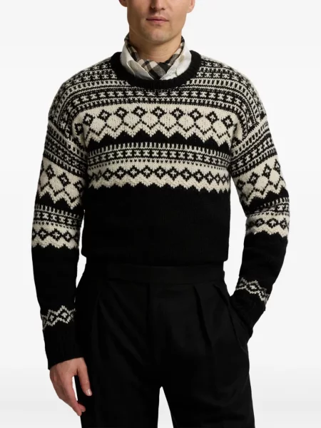 Кашмирен пуловер Ralph Lauren Purple Label черно