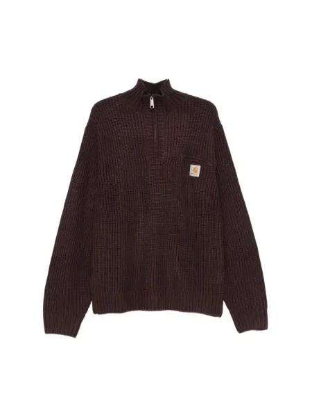 Sweter Carhartt Wip wełniany brązowy