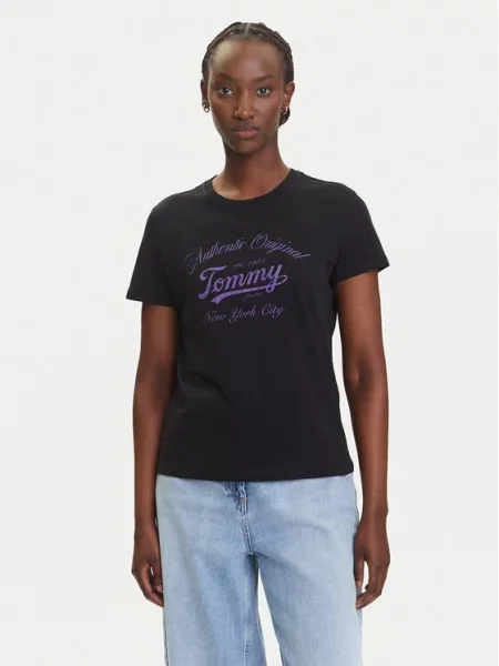 Majica Tommy Jeans črna
