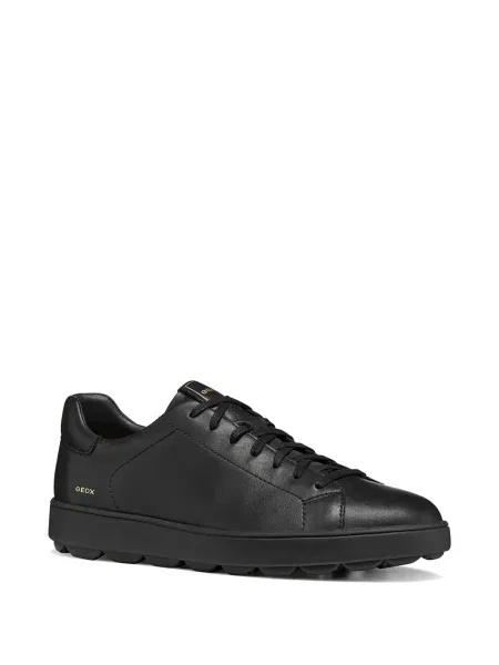 Sneakers Geox με κορδόνια με δαντέλα μαύρο