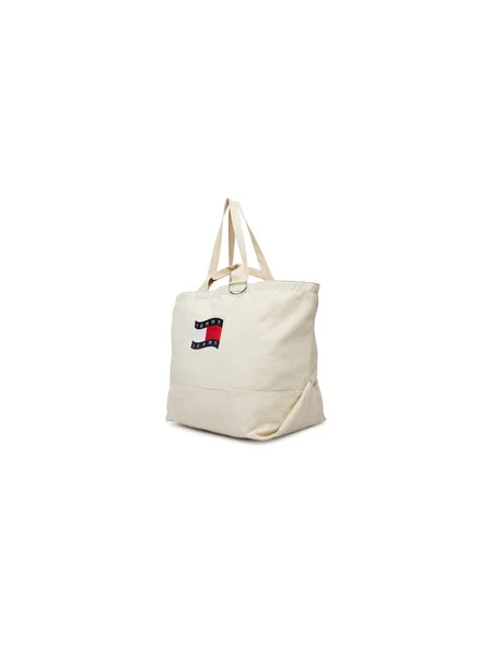 Tommy Jeans Ročna torba Tjw Wave Flag Med Tote bež