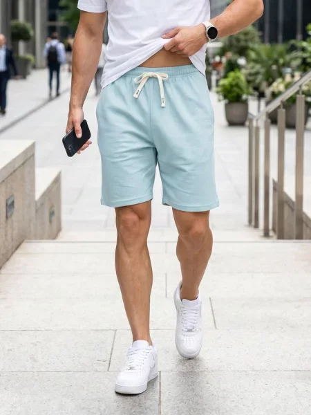 Pantaloni scurți de sport Dstreet albastru