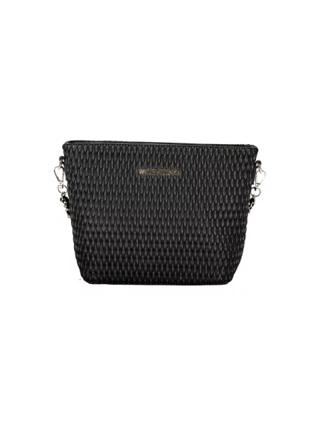Lniana torebka crossbody Valentino By Mario Valentino pikowana czarna