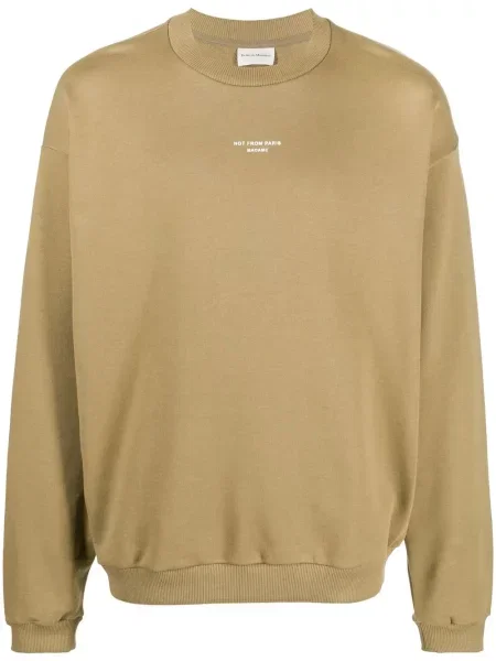 Hanorac crewneck Drole De Monsieur cu imagine verde