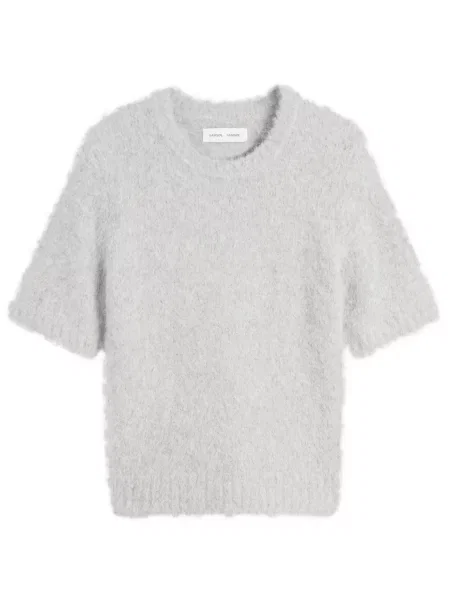 Dzianinowy top Samsoe Samsoe w kolorze melanż szary