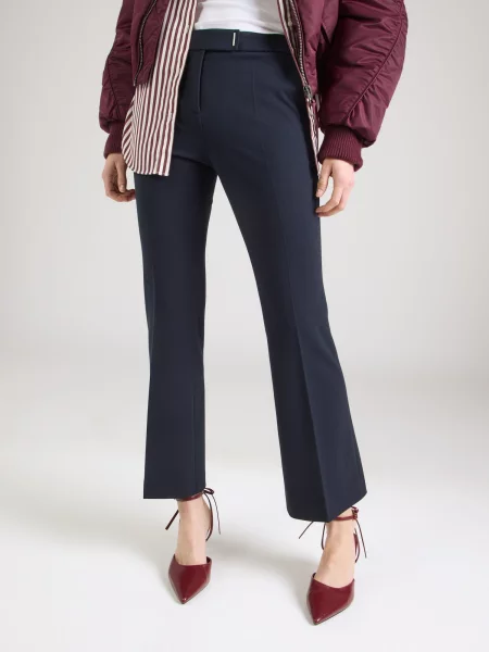 BOSS Pantaloni cu dungă Talia bleumarin