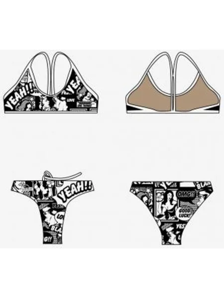 Bikini Turbo Tak komiczna kobieta M czarne