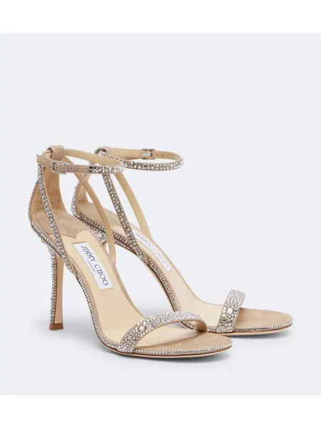 Sandale Jimmy Choo din piele de căprioară bej