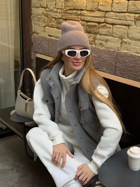 Жилет з утеплювачем Alnest вовна/віскоза сірий