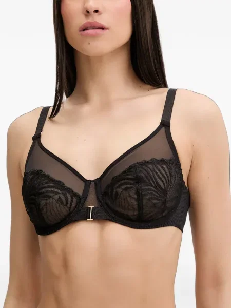 Sutien Chantelle cu broderie plasă negru