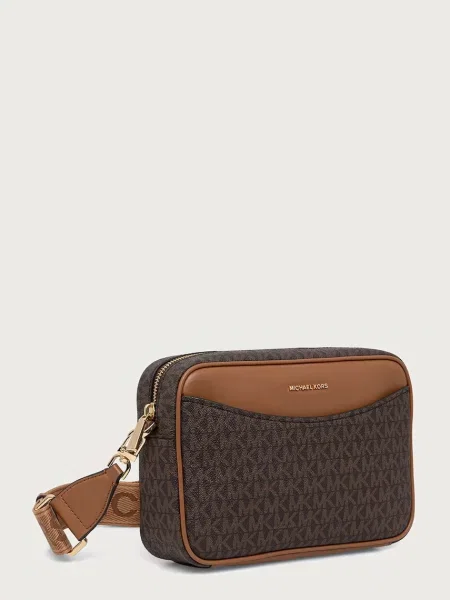 MICHAEL Michael Kors torebka crossbody z imitacji skóry BEV brązowa