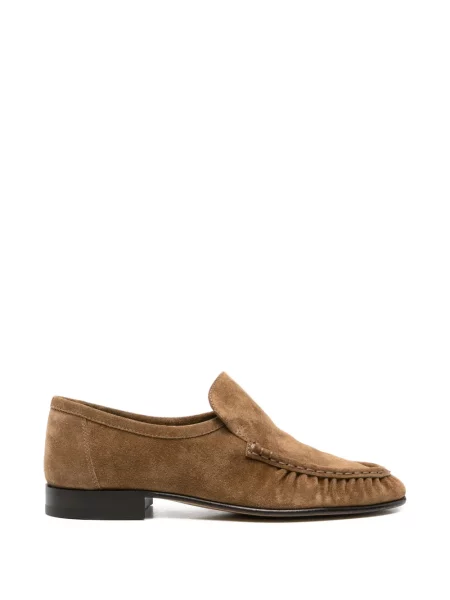 Pantofi loafer The Row cu volane maro