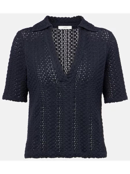 Polo Vince tricotate albastru