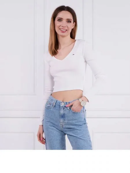 Tommy Jeans Bluză alb