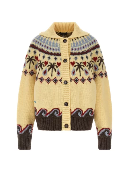 Cardigan Alanui de lână galben