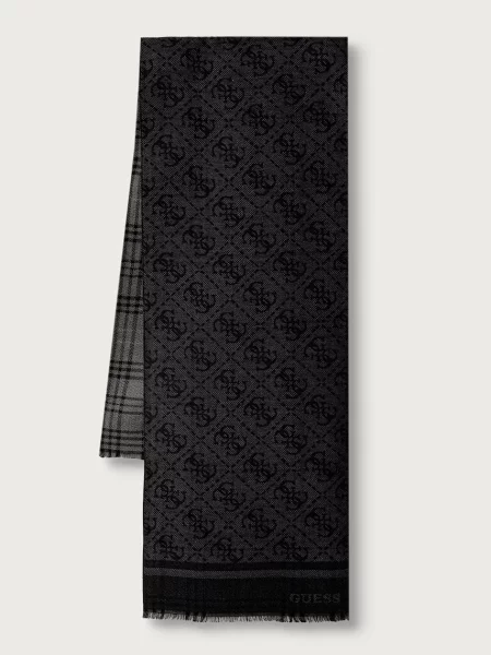 GUESS Fular MILANO gri deschis / gri închis negru