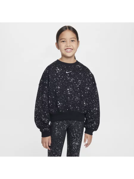 Bluza dziecięca Nike Sportswear Club Fleece black/metallic silver czarny