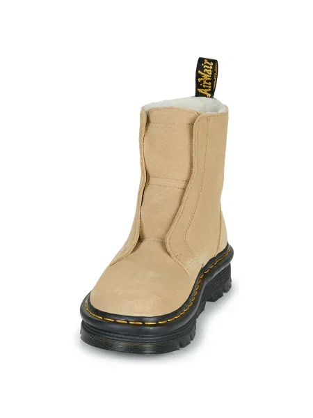 Semišové členkové topánky Dr. Martens béžová