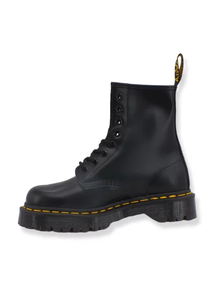 Botki Dr. Martens skórzane na platformie retro czarne