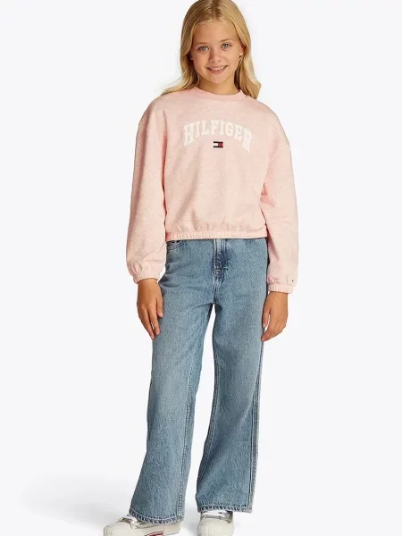 Tommy Hilfiger Dětská mikina růžová