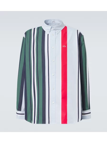 Cămașă Loewe cu dungi din țesătură twill albastru