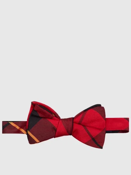 Шелковый клетчатый галстук Ralph Lauren красный