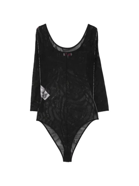 Body Pucci cu imagine plasă negru
