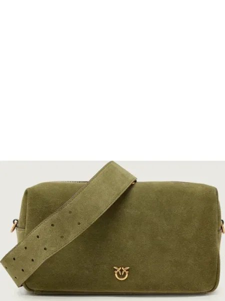 Pinko Geantă pe umăr Horizontal | piele întoarsă verde