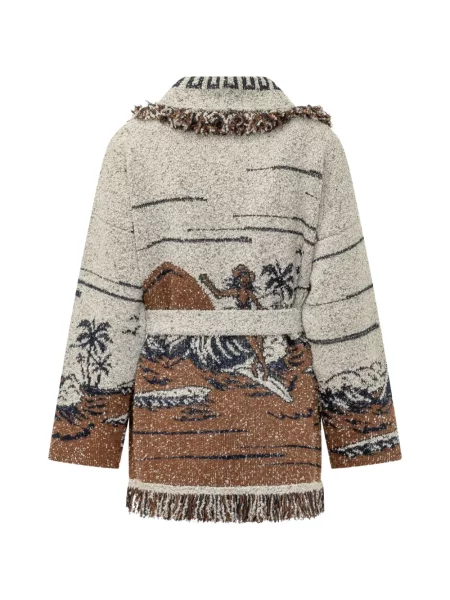 Cardigan Alanui cu franjuri maro