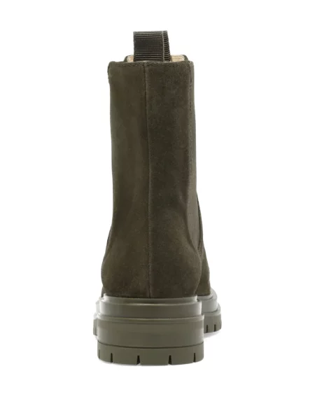 Botine Gianvito Rossi din piele de căprioară verde