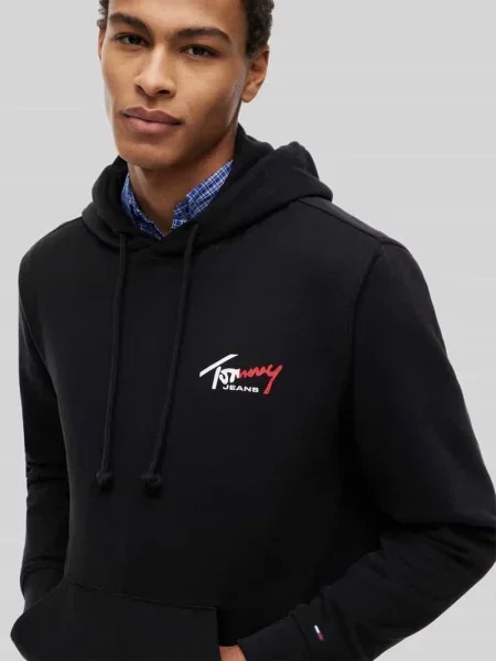 Bluza o kroju relaxed fit z czystej bawełny Tommy Jeans czarna