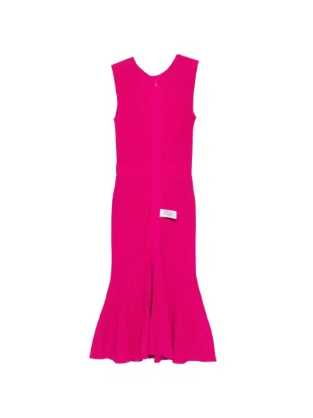 Rochie midi Hervé Léger tricotate roz