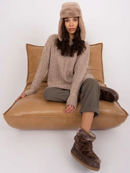 Pulover Fashionhunters bej