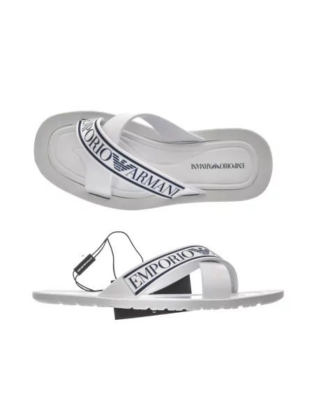 Klapki Emporio Armani bez obcasa białe