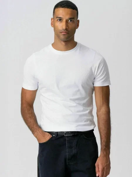 TEESHOPPEN Cămașă Muscle T alb