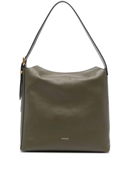 Geanta de piele Wandler din piele verde