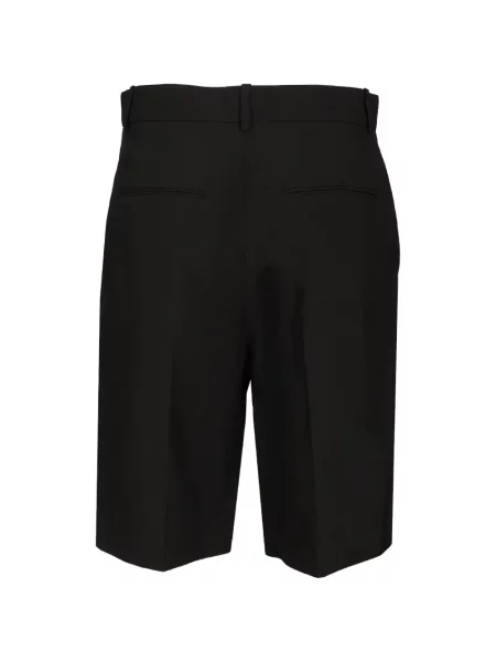 Pantaloni scurți Khaite de lână negru