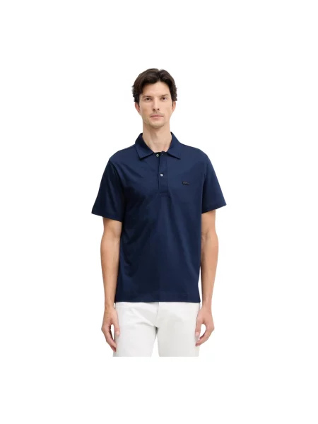 Lacoste polo granatowy gładki niebieska