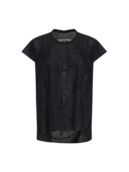 Dzianinowa koszulka Uma Wang czarna