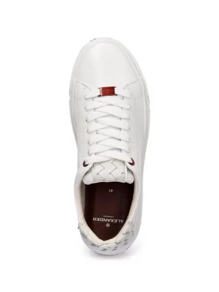 Sneakerși Alexander Smith din piele alb