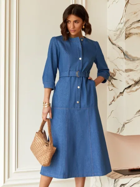 Сукні Dressa бавовна/поліестер/еластан синій