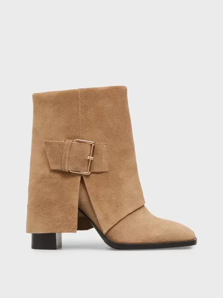 Кожаные сапоги Prpy бежевые