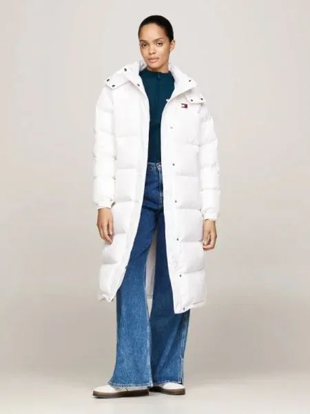Tommy Jeans De puf palton ALASKA alb